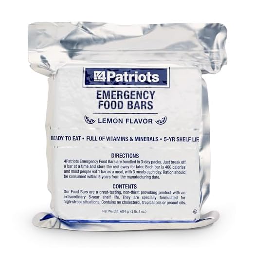 4Patriots Emergency Food Bars: Non-Perishable S.O.S Ration Designed to Last 5 Years, 9 Servings