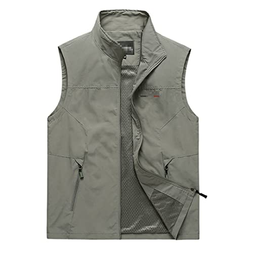 Bollrllr Men's Vest Outdoor Sleeveless Vest Casual Travel Thin Fishing Vest3