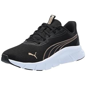 PUMA Women’s Flexfocus Lite Modern Cross Training Shoes, Black-Gold, 11