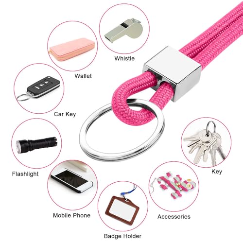 Vicloon Schlüsselband, Nylon Lanyards mit karabiner, Schlüsselbänder Umhängebänder mit Drehbarem Metallclip Abnehmbare Neck Lanyard Langes Handgelenk Paracord Schlüsselanhänger