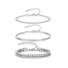 3PCS-Sliver-Cuban/Snake/Rope