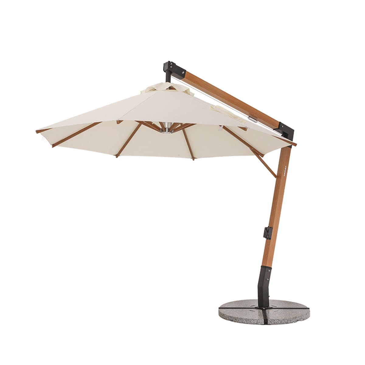 HUANGHAIQIU Sombrilla de Patio Exterior 3M, Sombrilla Grande de protección Solar, Paraguas Voladizo de Aluminio Curvo, Paraguas Redondos Grandes con rotación de 360 °, para jardín, Terraza, Piscina