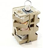 CDDUOLA Mobile ABS Resin Storage Cart with 360°Rotating Drawers, 6-Tier Art Storage Organizer with Multi-Layer Sorage, Portable Caddy Storage Cabinet Trolley for Salon, Kitchen, Living Room, Khaki