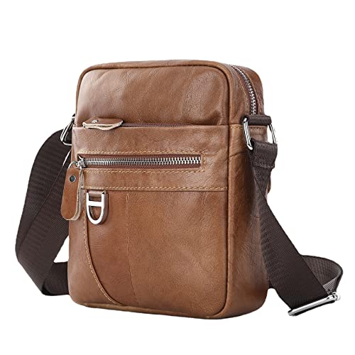 Genuine Leather Messenger Crossbody Shoulder Bag for Women Men Purse2
