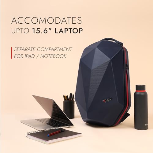 Image of SWISS MILITARY Hard Shell Backpack for Men Women, Alien Series ABS Hardshell, Travel Laptop Bag Fits Up to 15.6 Inch, Stylish Office College School Backpack, Durable & Lightweight