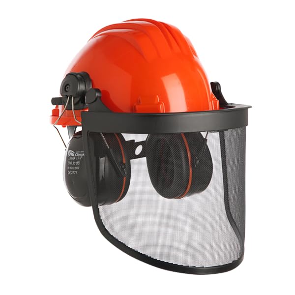 Casco de trabajo con visera y auriculares integrados Climax 437