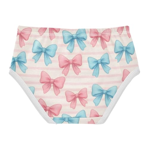Joisal Pastel Blue Pink Bows Panties for Girl Girls Underwear Toddlers Cotton Personalized Undies Kids Briefs 2t2
