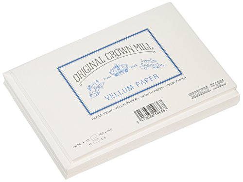 Original Crown Mill Classic Line C6 Velin-glatt, mit Briefumschlag, Weiß, 15 Stück Cover