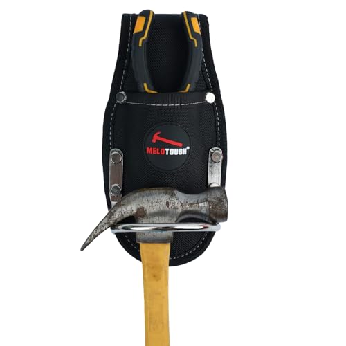 Image of MELOTOUGH Plier Holster Tool Holder and Heavy Duty Steel Loop Hammer Holder for Tool Belt Work Organizer Pocket Durable and Compact Tool Holder for Construction,Electrician