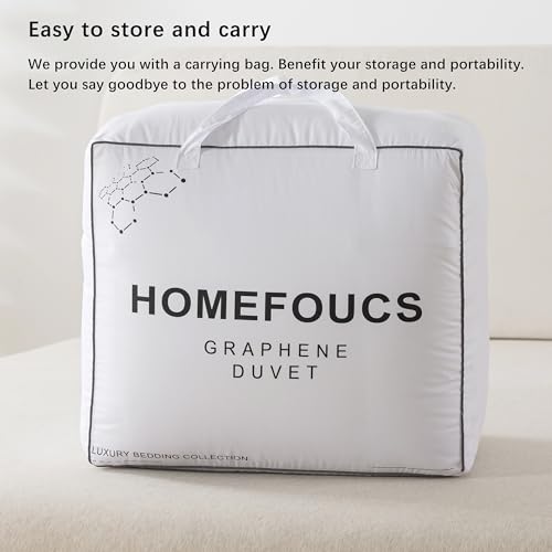 HOMEFOUCS 13.5 Tog Graphene King Size Duvet, Warm and Comfortable Premium Quality Graphene Bedding Temperature Regulating Hypoallergenic Duvet for All Seasons - Image 7