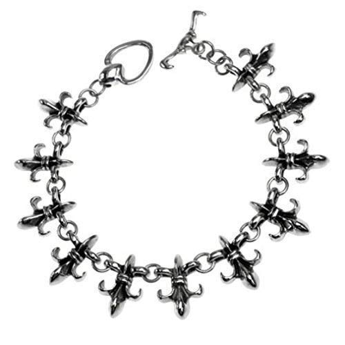 Preisvergleich Produktbild Edelstahl Armband Fleur de Lis, königliche Lilie, Lilienblüte