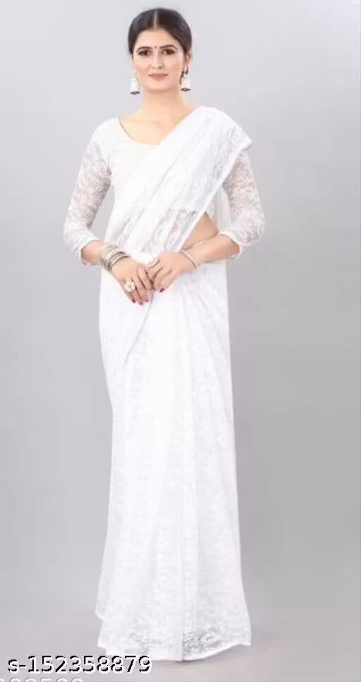 Image of Designer White saree-011