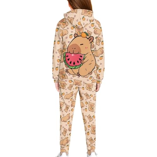 Girls Sweatsuit 2 Piece Sweatpants Set for Girls 7-14 Years Long Sleeve Sweatshirts with Pockets for Fall Winter2