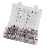 PRETYZOOM 42Pcs Double Wire Hose Clamp Adjustable Galvanized Tube Clips with Screws for Water Pipes and Hoses for Industrial and Home Use Resistant Fasteners