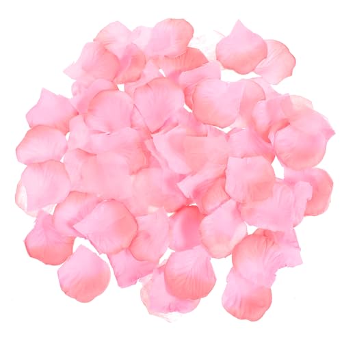 Lot de 1 000 pétales de rose en soie pour mariage, demoiselle d'honneur, pétales de rose artificiels pour allée, centres de table, réception, fête...