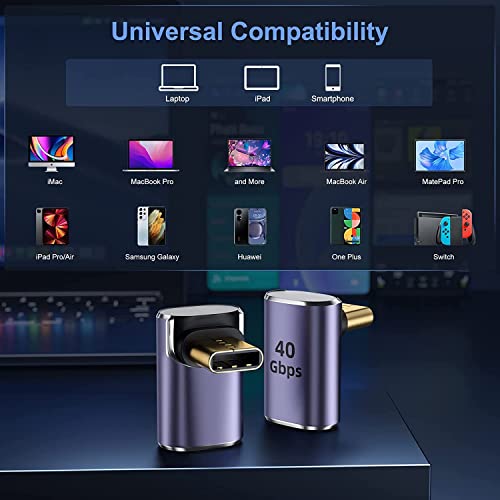 Tobo 90 Degree USB C Adapter, USB C Male to USB C Female Right Angle Connector for Steam Deck, Switch, Mac-Book Pro/Air, Tablet, Phone and More... - Image 7