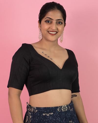 figure39s designer women39s dupion raw silk half elbow sleeves sweetheart v neck sabyasachi cut readymade saree blouse s10