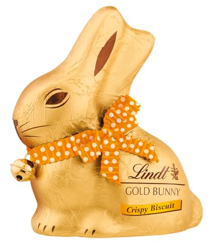 Lindt Gold Bunny Crispy Biscuit Milk Chocolate Easter Bunny 100g Milk Chocolate Bunny with Crispy Biscuit Pieces Easter Chocolate Treat Easter gift