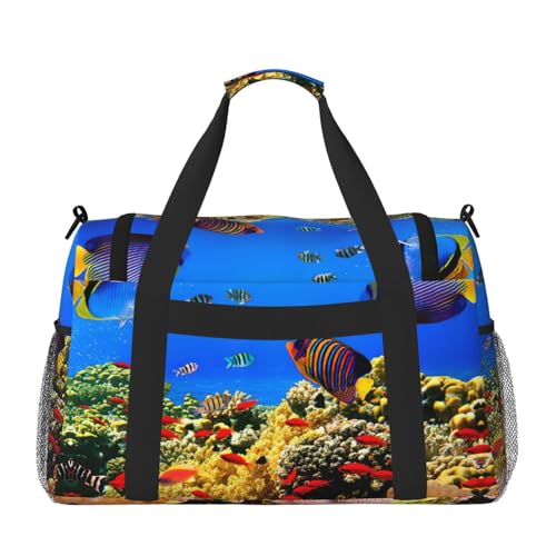 Sea Fish Pattern Print Everyday Use Travel Duffle Bag Large Capacity Travel Bag Stylish Functional Bag2