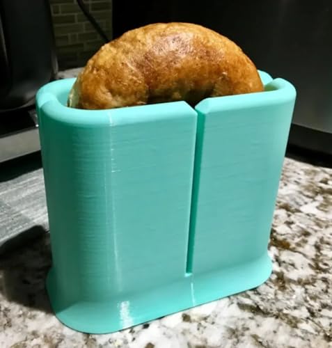 Cortador de Bagel | Soporte para Bagel | Estación para Desayuno | Esenciales de Cocina | Estación para Creación de Bagel | Para amantes de la comida (Azul Oscuro) miniatura 4