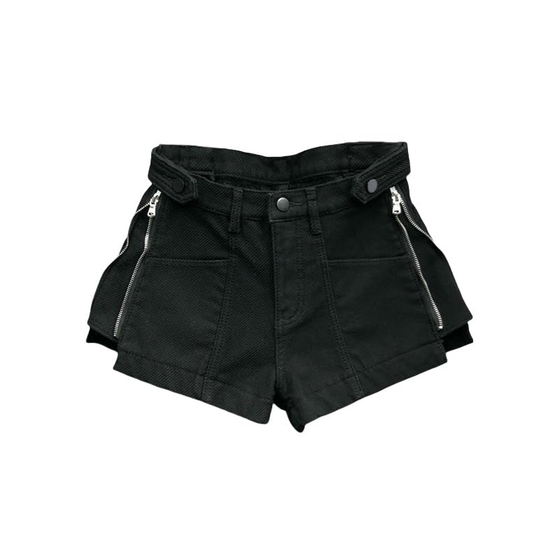 Short en jean taille haute amincissant à jambes larges effet silhouette élancée