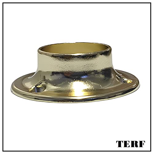 TERF® Polished Brass Curtain Rod Holder Socket for Up to 19mm Diameter Curtain Rail - Pack of 4, Gold - Image 4