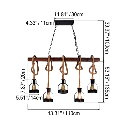 Unitary LI5109 Farmhouse Pendant Lights Kitchen Island, Kitchen Light Fixtures, Rustic Dining Room Light Fixture thumb #2