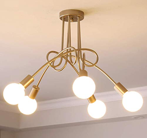 Lampe suspendue milieu du siècle en laiton brossé pour illuminer votre table de salon