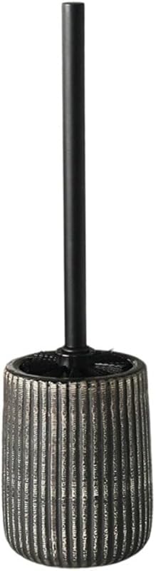 KryZaro家庭用トイレブラシ ブラック 長柄設計 取り外し可能洗浄対応 セラミック排水収納ベース付き 死角掃除不要 衛生的トイレ清掃用品