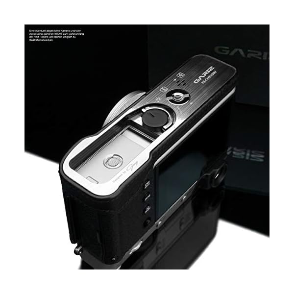 GARIZ Design Kameratasche für Fujifilm X100V Kamera | Fototasche aus italienischem Leder | Half Case für Fuji X100V… – Bild 4