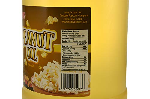 Snappy 2073GA Popcorn 1 Gallon Snappy Pure Peanut Oil No Color Added thumb #1