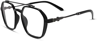 Fashion Aviator Reading Glasses for Women Men TR90 Square Blue Light Anti-Reflective Coating Readers Eyewear