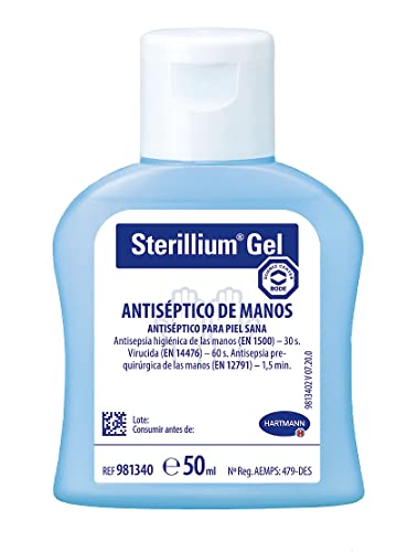 Sterillium Gel: Desinfectante de Manos, Antiséptico, Gel Hidroalcohólico, Hidratante, Deja las Manos Suaves, Perfecto para Llevar Contigo, 50 ml Cover