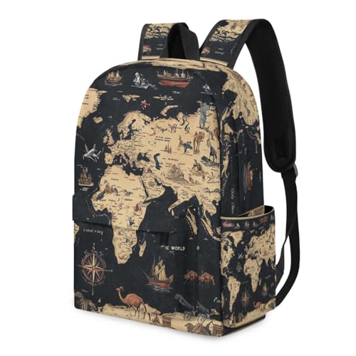Toddler Backpack for Boys Kids, Cute Preschool Kindergarten School Bags for Girls Bookbag Daycare Travel Daypack, 15 Inch(World Map)3