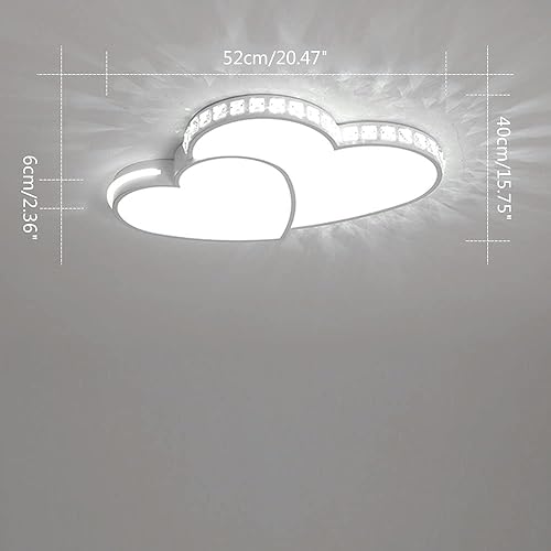 Miniatura 7 de Moderno candelabro de cristal, lámpara de techo LED de corazón, lámpara colgante de cristal en forma de corazón, lámparas de techo LED para sala de