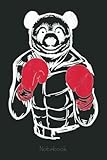  The Boxing Panda Bear Boxer Club Red Gloves Notebook: Cute Red Panda 110 Pages Class Note Taker Journal For High School College University Student