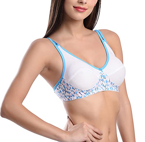Image of StyFun Women's Non-Wired Bra, Non-Padded, Full Coverage Bra, Cotton Bra, Everyday Bras, Cup-B, Multicolor, See Main Image to Check How Many Bras You Will Get
