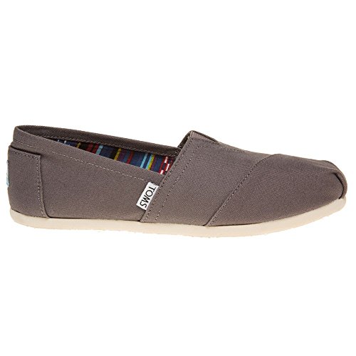 Image of TOMS - Womens Classic Canvas Slipon Shoes in Grey