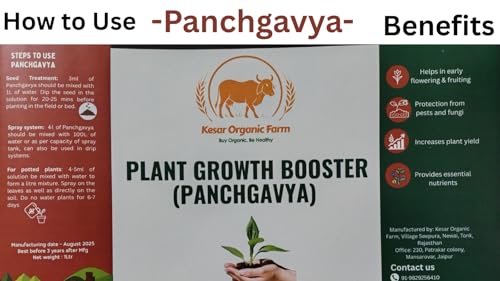 Image of Plant Nutrient Solution (Panchgavya) - Natural Liquid Fertilizer for Plant Growth - Eco-Friendly Organic Formula for All Types of Plants (1 Litre)