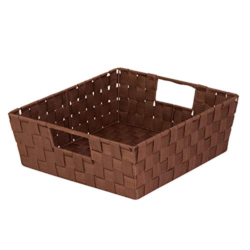 Honey-Can-Do Woven Tray w Handles- Brown STO-03049 Brown