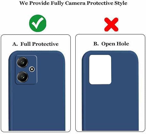 Image of A rtistque Liquid Silicone Back Cover Case for Mi Redmi 13C 5G / Poco M6 5G Shockproof TPU Soft Flexible with Camera Protection - Blue