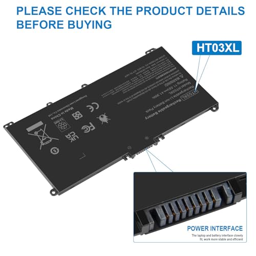 Image of HT03XL L11119-855 Laptop Battery for HP Pavilion 15-DA 15-DB 15-DW 15-DY 14-CE 14-CF 14-DF 17-by 17-CA Series, 14M-DH0003DX 14M-DH1003DX 15T-DA000 15T-CS200 LPD1071 15-DB0004DX 15-CW1XXX 15T-CS300