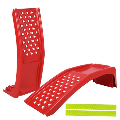 Garvee 2 Pack Heavy Duty Car Ramps Set with Reflective Stickers