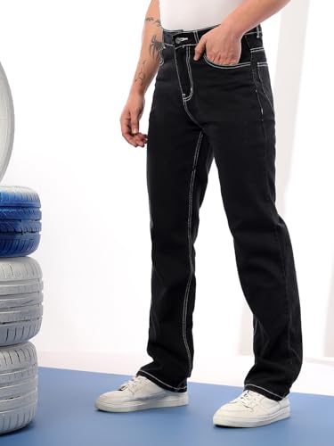 Image of KOTTY Mens Solid Black Wash Coin Pocket Jeans