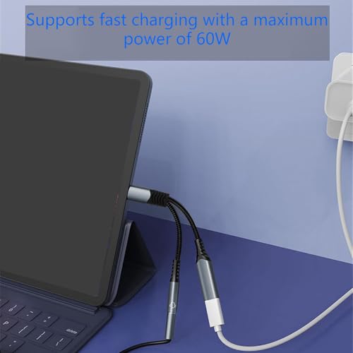 Répartiteur de son type C anti-grésillement avec charge rapide PD 60W
