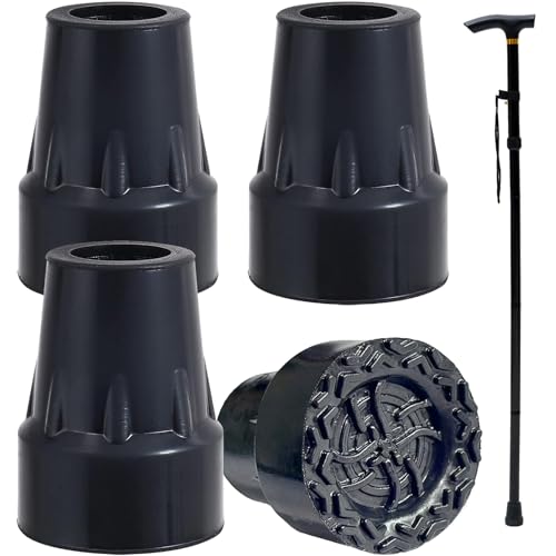 Embout Canne de Marche,4 Pièces Embouts Béquilles Professionnels Antidérapants 19 mm Pointes en...