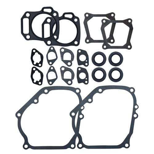 Image of 2 Packs Cylinder Head Valve Cover Carburetor Muffler Crankcase Gasket with Oil Seals Predator 212 Cc Coleman Ct200u Gasket Kit Compatible with Honda GX160 and Clone Engines & Generators