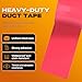 Kwtpsg Pink Duct Tape Heavy Duty, Waterproof Strong Adhesive Duct Tape for Indoor Outdoor Repairs Packaging Arts Crafts Projects, Tear by Hand 2 Inch x 20 Yards