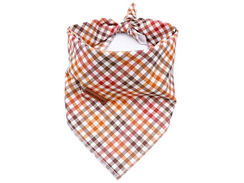 Elegant little tail Herbst-Hundebandana für Jungen, Mädchen, kleine, mittelgroße, große Hunde, Urlaub, bequemer Hundelätzchen, Schal, verstellbares quadratisches Hundehalstuch, Haustier Cover