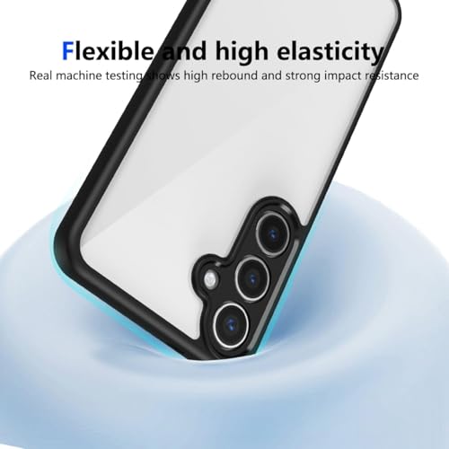 Image of VONZEE Clear Back Case Cover for Samsung M56 5G | Shockproof Design | Hard Back Cover Case for Samsung M56 5G (PC & TPU, Black)